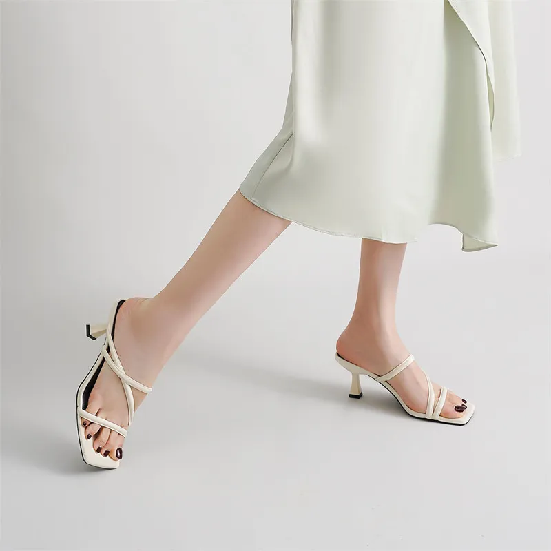 ELLE One Strap Sandals 6.5cm Women's-17