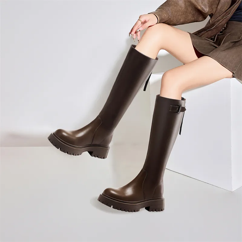 ELLE Knee high Boots 5cm Women's-10