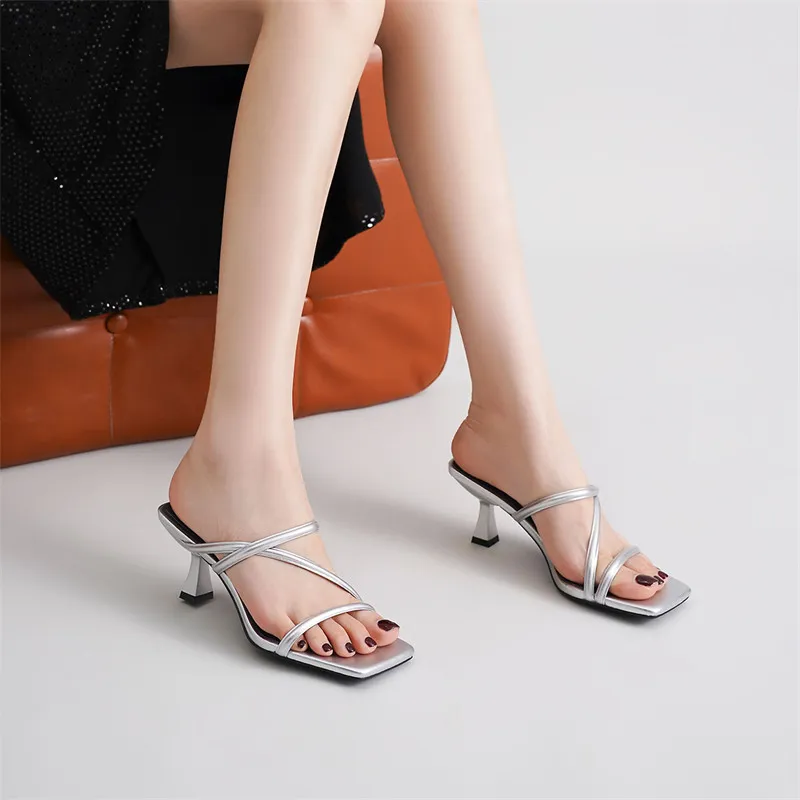 ELLE One Strap Sandals 6.5cm Women's-25