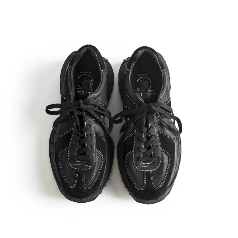 PIPG Abrasion Resistant Breathable Height Increasing Low Top Casual Shoes Unisex Black-3