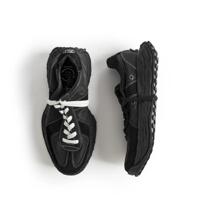 PIPG Abrasion Resistant Breathable Height Increasing Low Top Casual Shoes Unisex Black-2