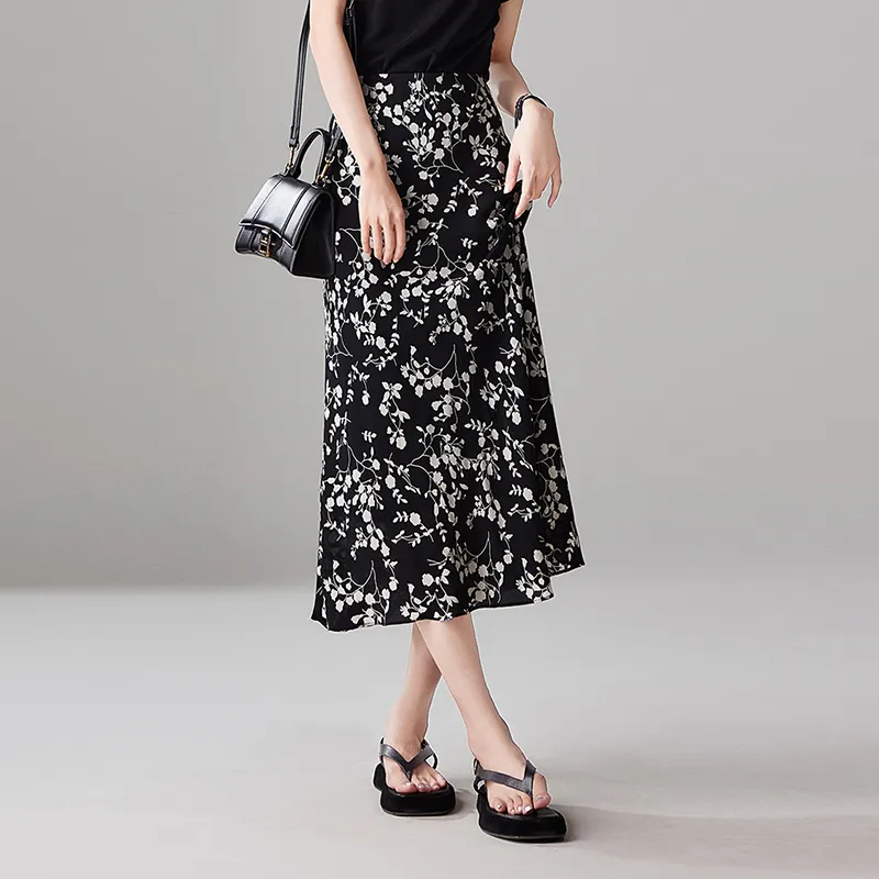 LUYOUYE Casual Long Skirt Women's-3