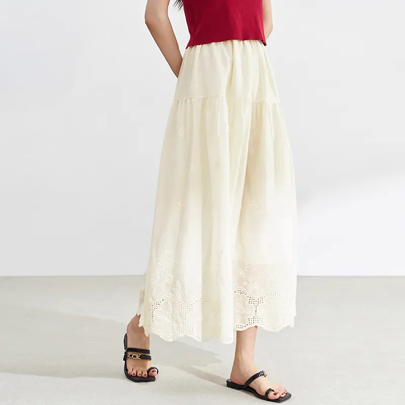 LUYOUYE Casual Long Skirt Women's-4