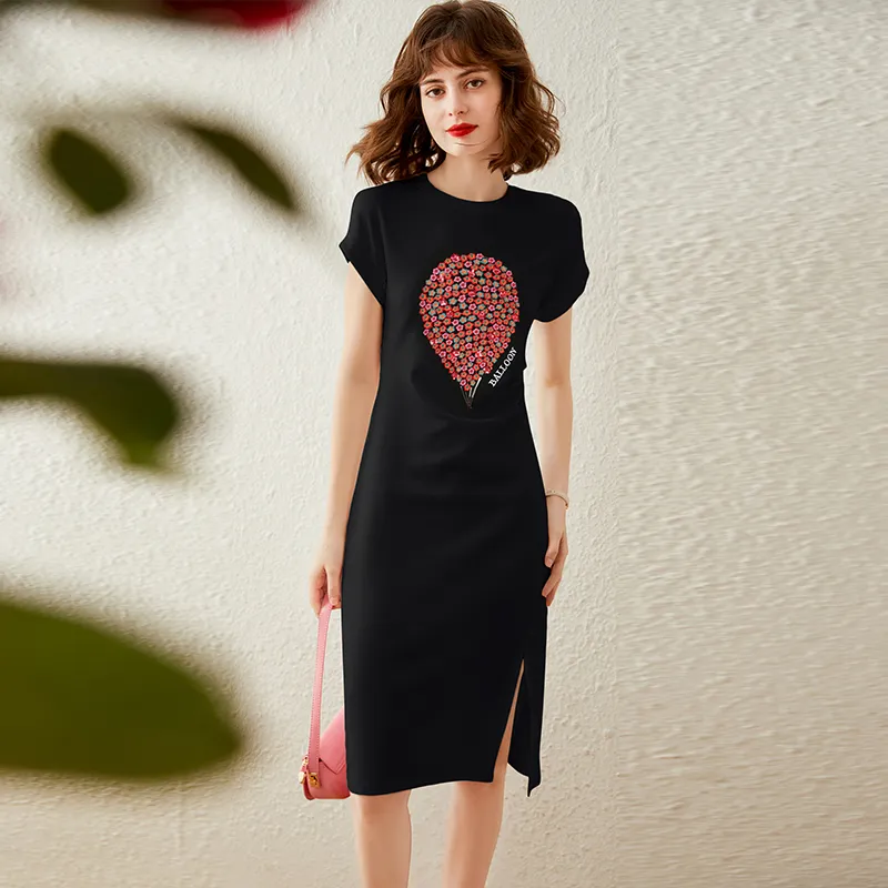 LUYOUYE Short Sleeved Dress Women's-9