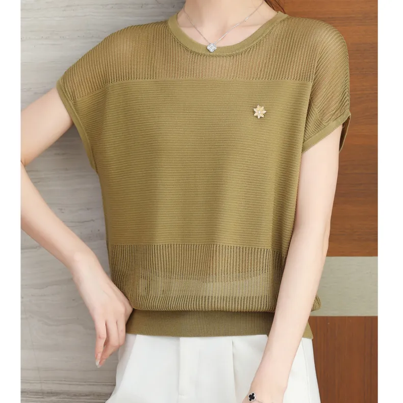 LUYOUYE Batwing Sleeve T Shirt Women's-1