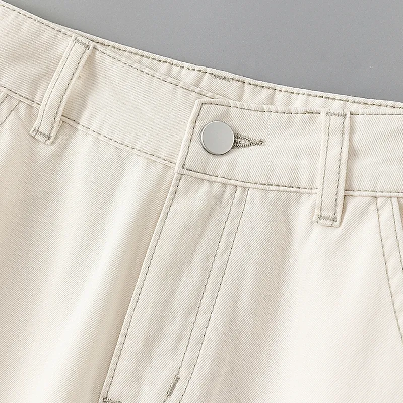 LUYOUYE Jeans Women's Ivory White-2