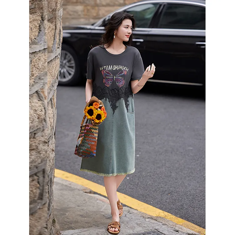 LUYOUYE Short Sleeved Dress Women's-3