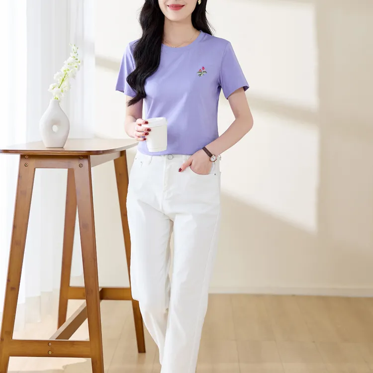 LUYOUYE T Shirt Women's Wisteria Purple-2