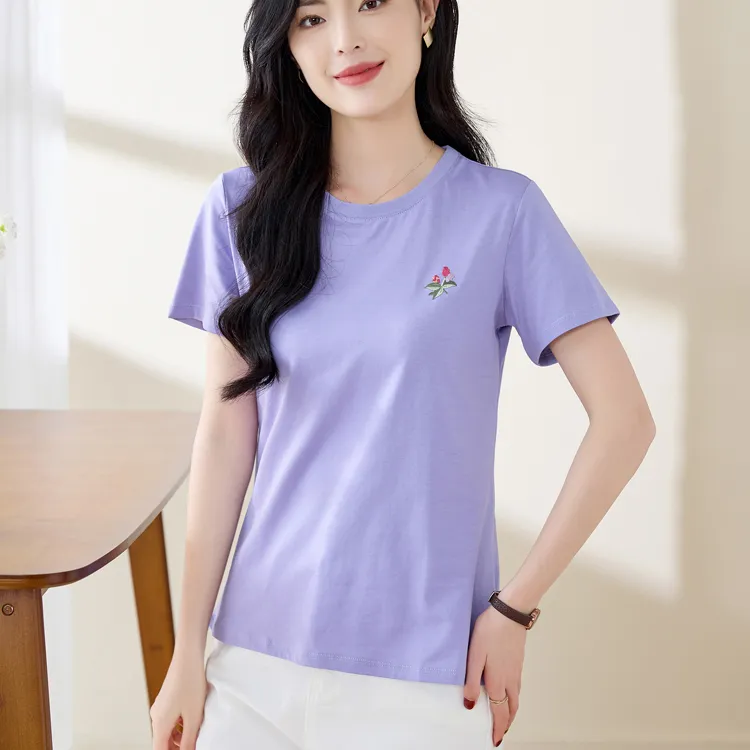 LUYOUYE T Shirt Women's Wisteria Purple-4