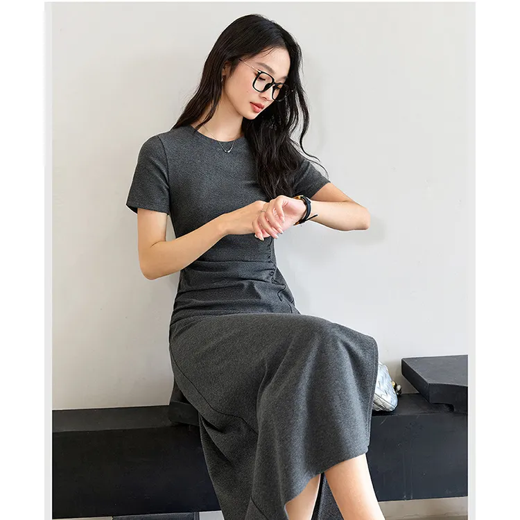 LUYOUYE Short Sleeved Dress Women's-4