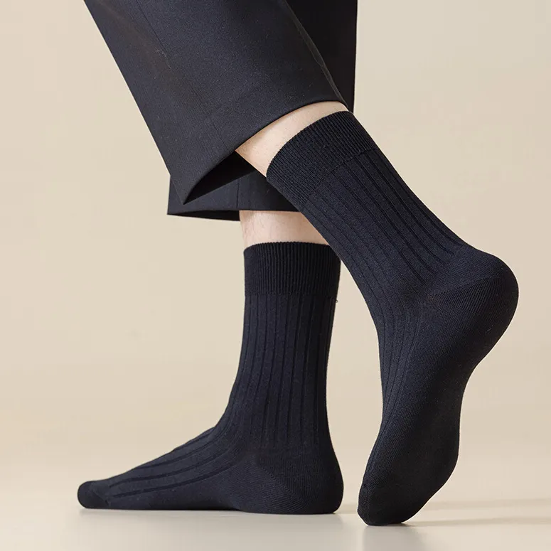 LUYOUYE Mid Calf Socks Men's 3 Pack-11