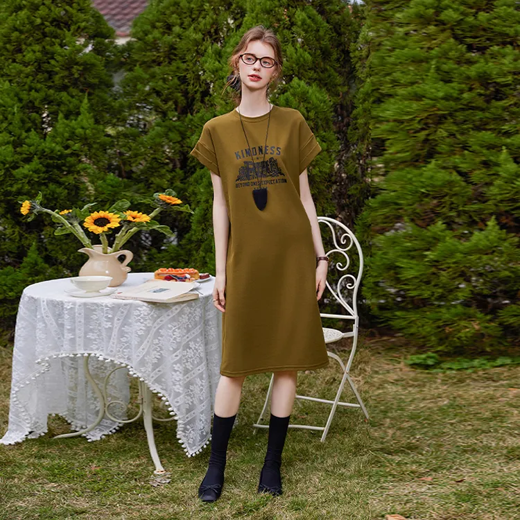 LUYOUYE Short Sleeved Dress Women's-11