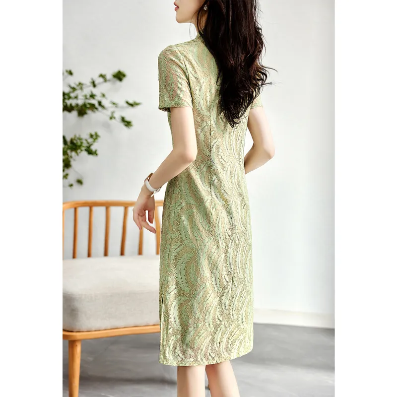 LUYOUYE Short Sleeved Dress Women's-3