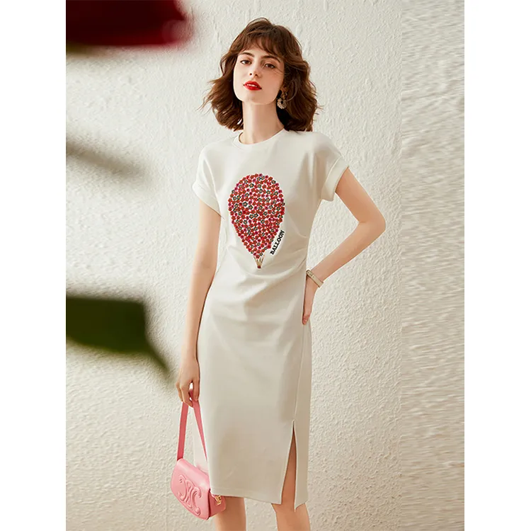 LUYOUYE Short Sleeved Dress Women's-4
