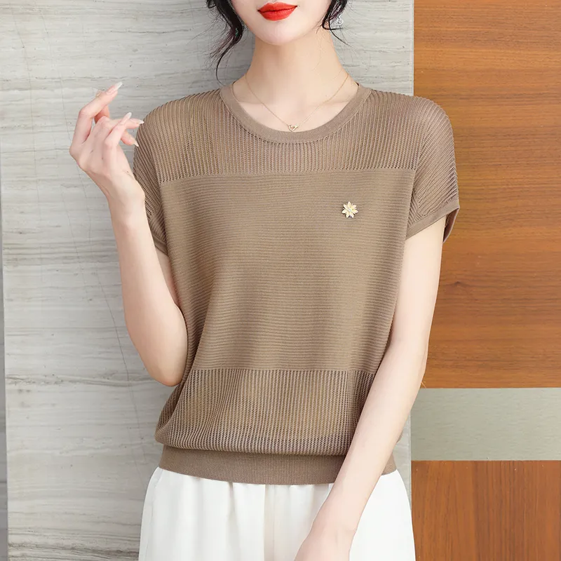 LUYOUYE Batwing Sleeve T Shirt Women's-5