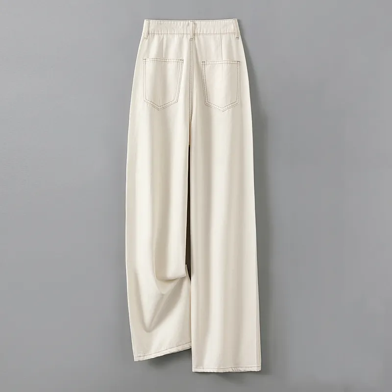 LUYOUYE Jeans Women's Ivory White-1