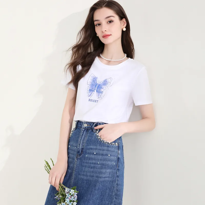 LUYOUYE Set in Sleeve T Shirt Women's-7
