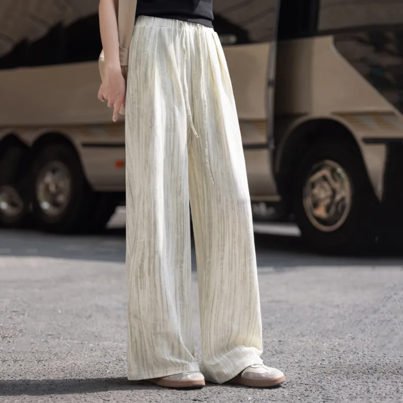 LUYOUYE Casual Pants Women's Beige Yellow-1