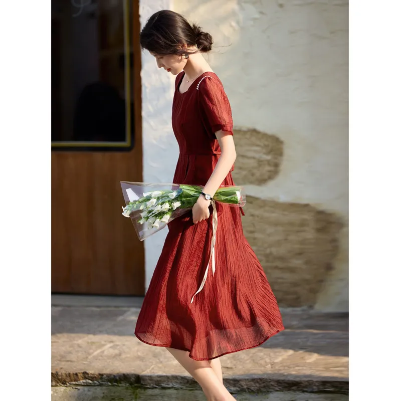 LUYOUYE Short Sleeved Dress Women's-3