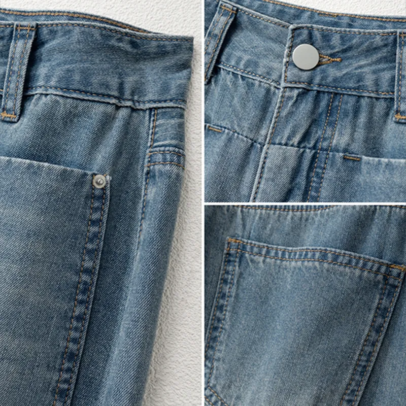 LUYOUYE Jeans Women's Light Blue-3