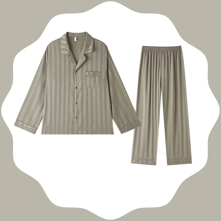 LUYOUYE Pajama Set Men's Forest Green-1