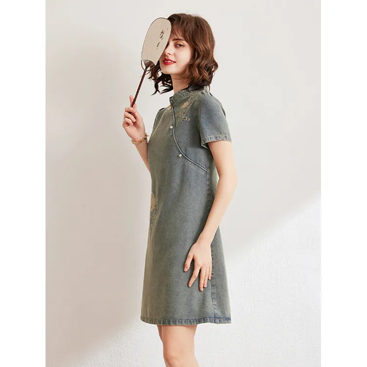 LUYOUYE Short Sleeved Dress Women's-3