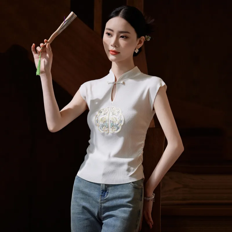 LUYOUYE T Shirt Women's Apricot-4