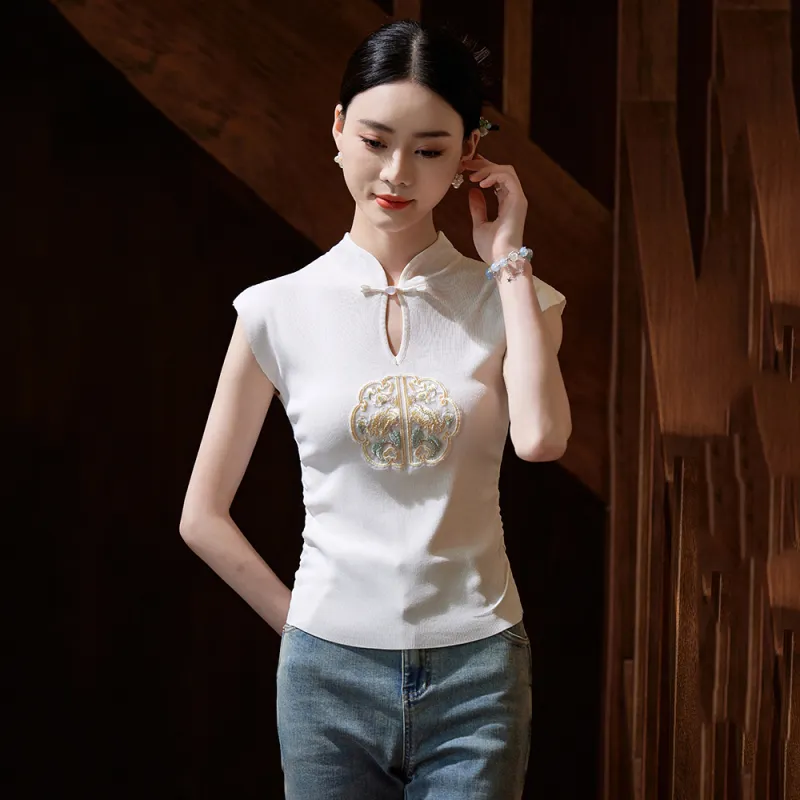 LUYOUYE T Shirt Women's Apricot-2