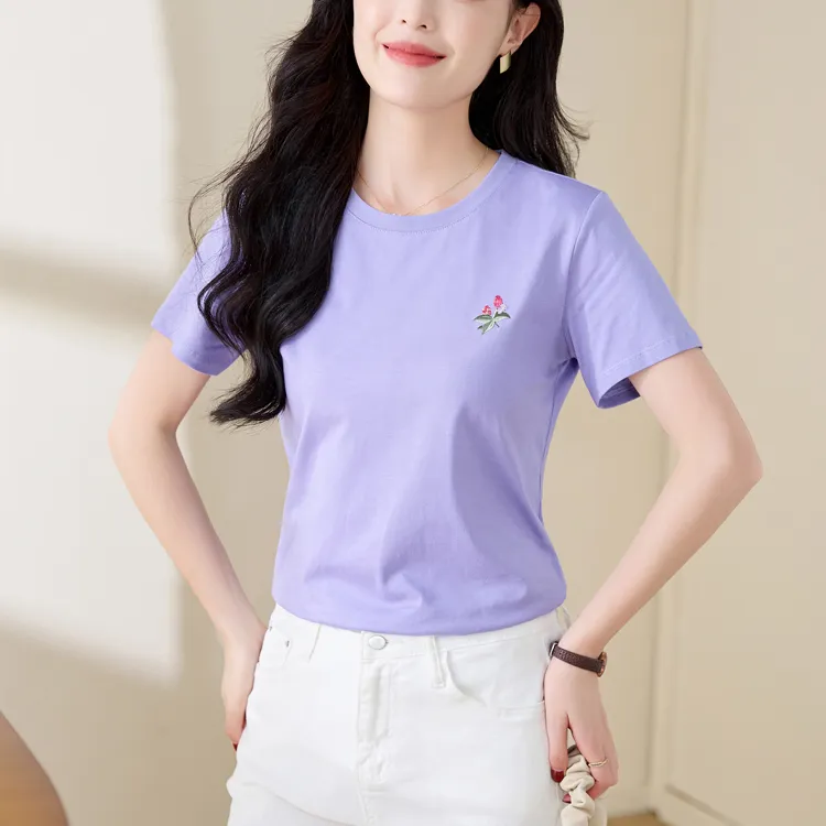 LUYOUYE T Shirt Women's Wisteria Purple-3