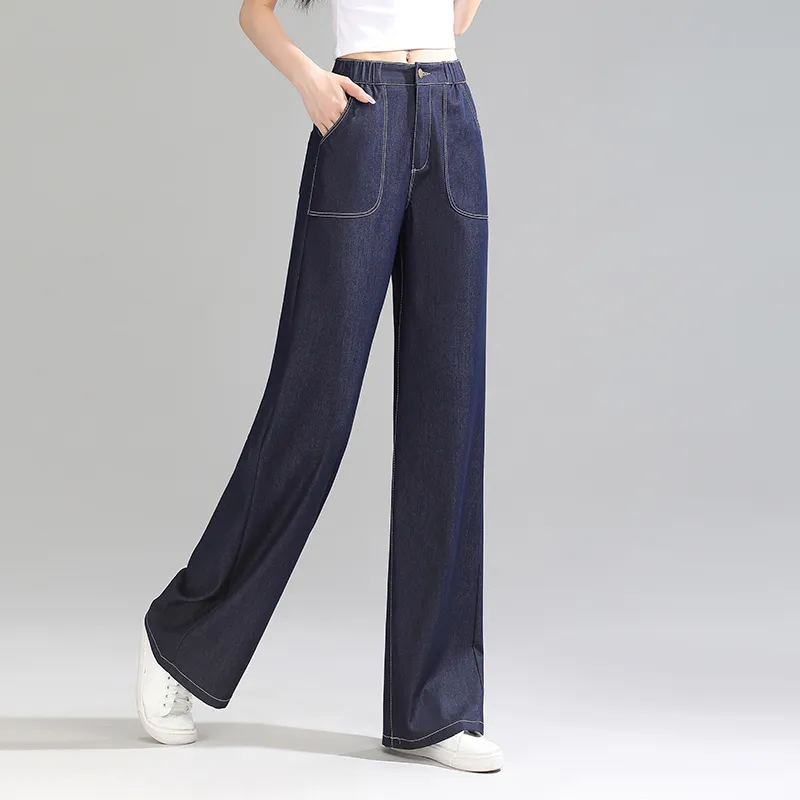 LUYOUYE Jeans Women's Dark Blue-3