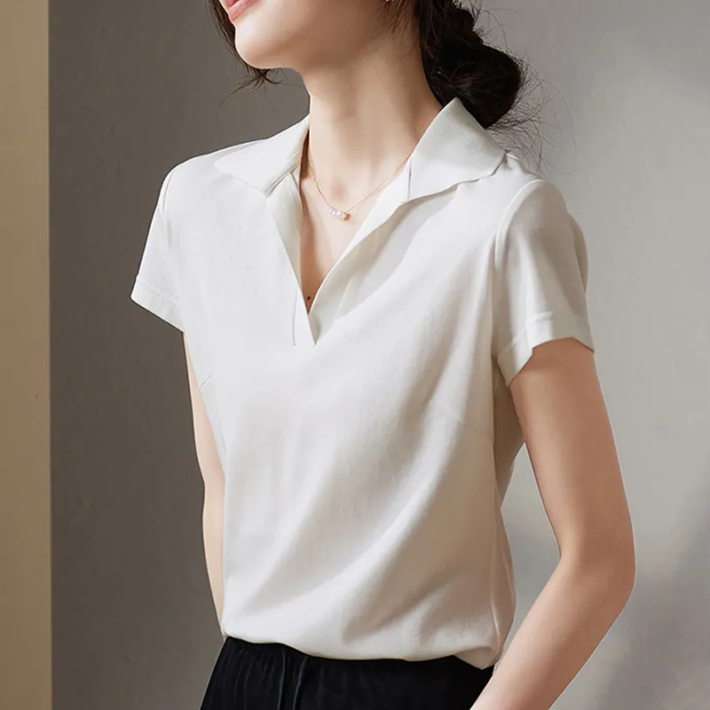 LUYOUYE T Shirts Women's Ecru-3