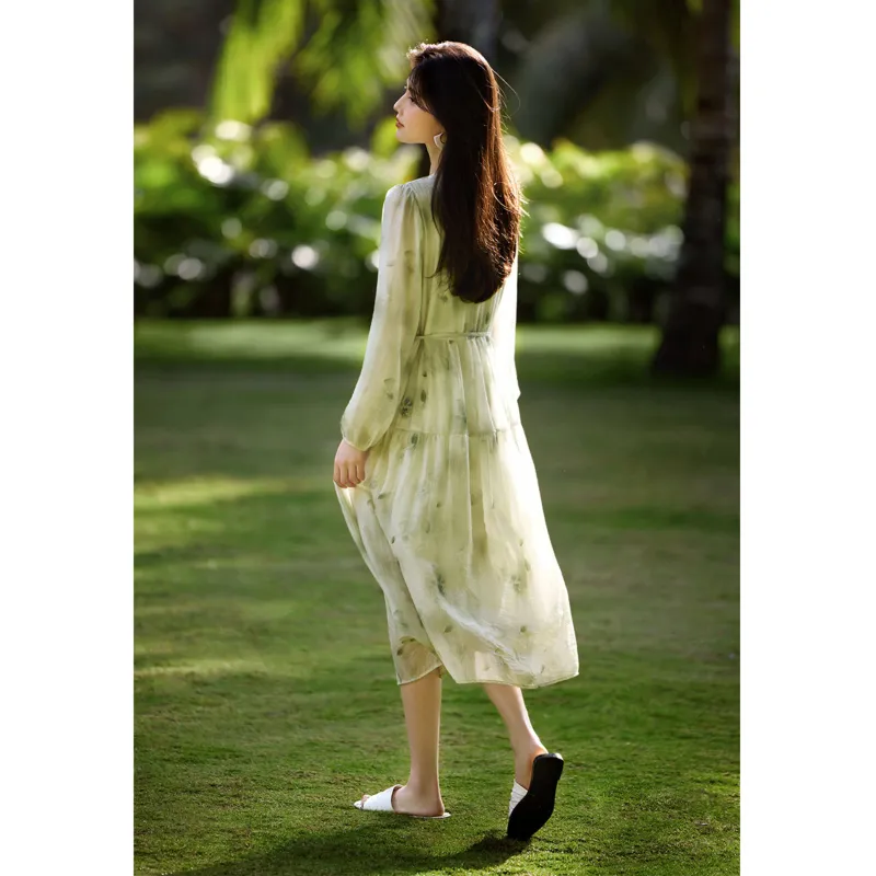 LUYOUYE Long Sleeved Dress Women's-3