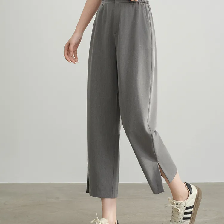LUYOUYE Casual Pants Women's Gray-4