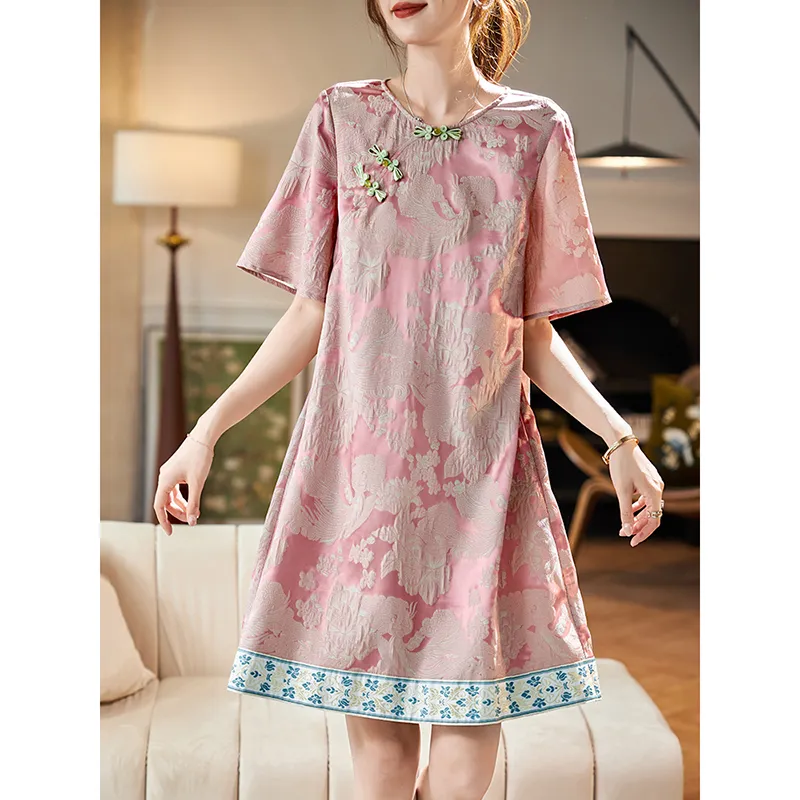 LUYOUYE Short Sleeved Dress Women's-4