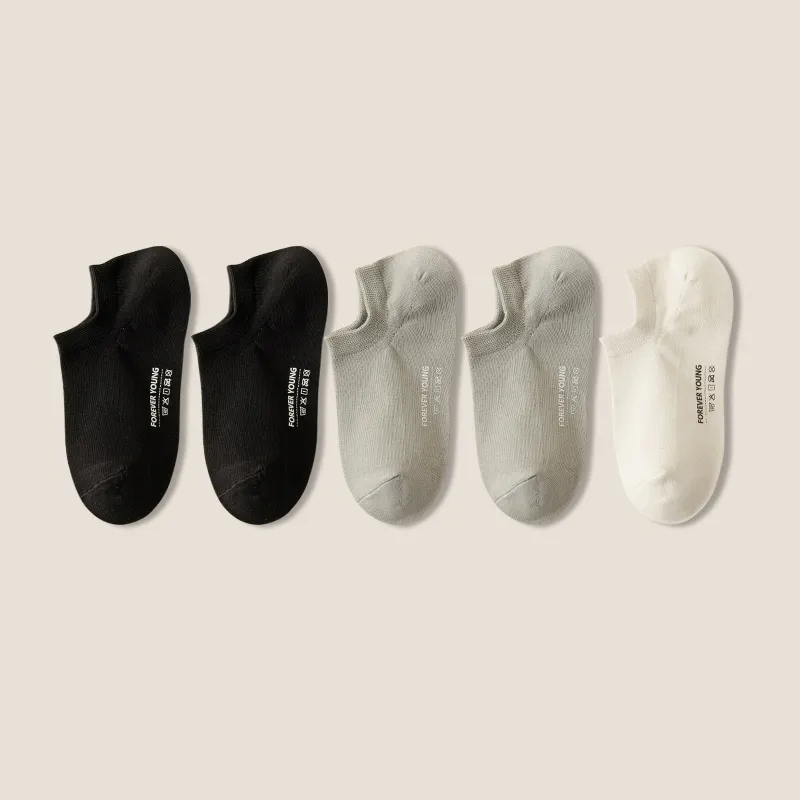 LUYOUYE No Show Socks Men's 5 Pack-17