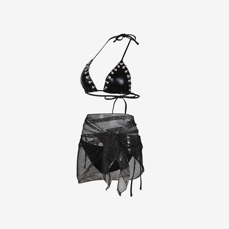LUYOUYE Bikinis Women's Black-1