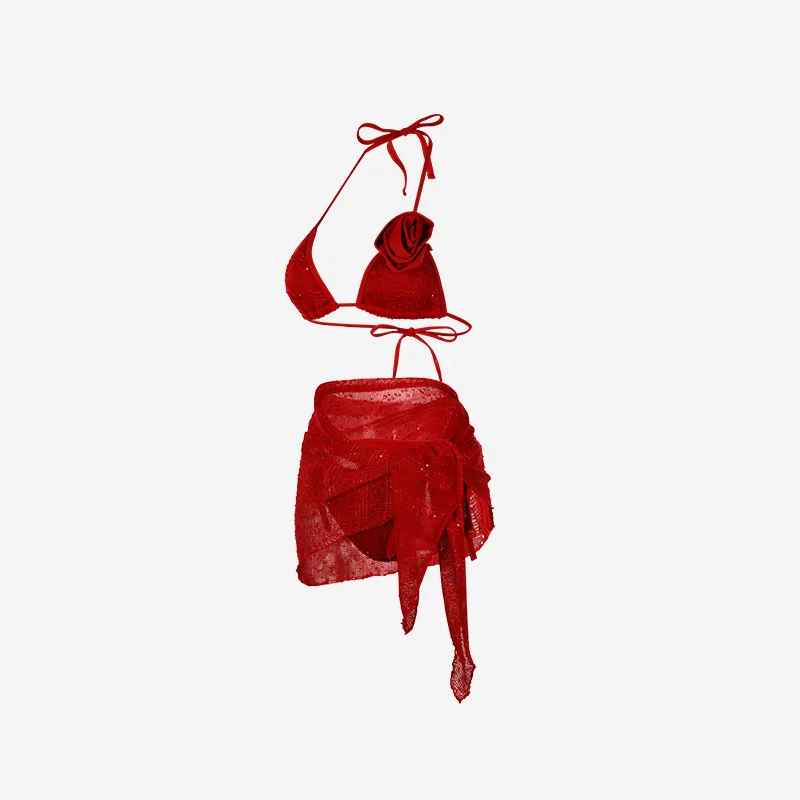 LUYOUYE Bikinis Women's Red-2