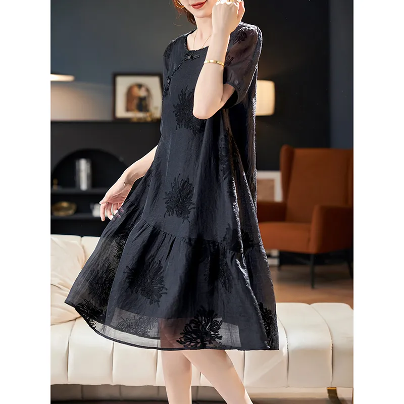LUYOUYE Short Sleeved Dress Women's-2