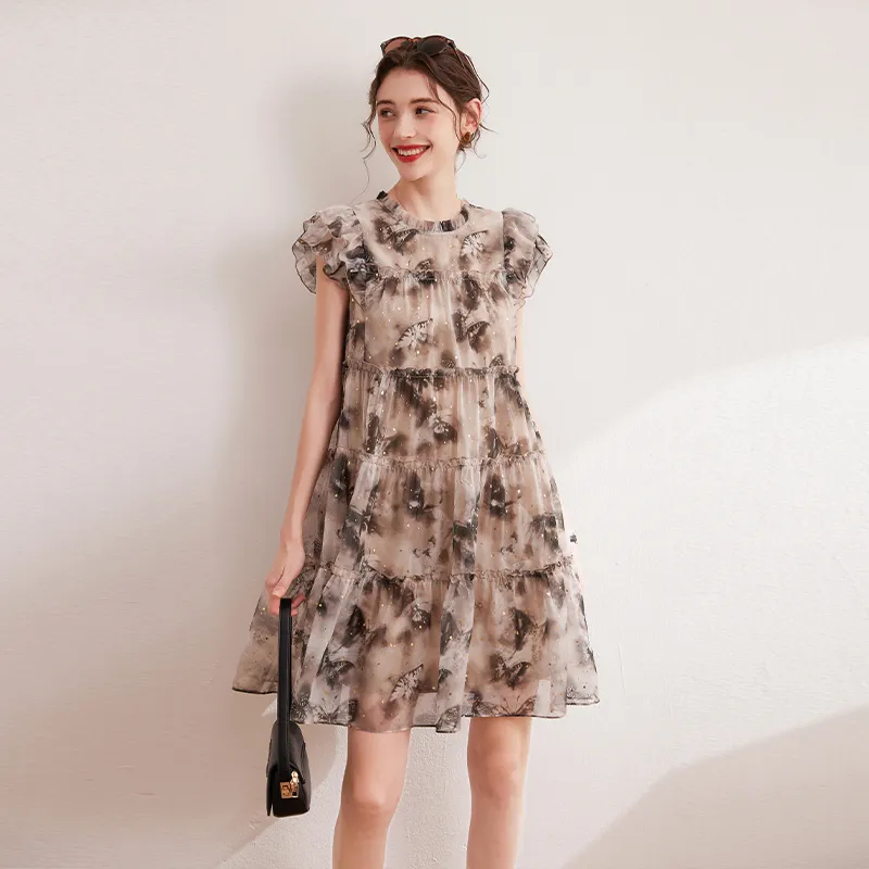 LUYOUYE Short Sleeved Dress Women's-3