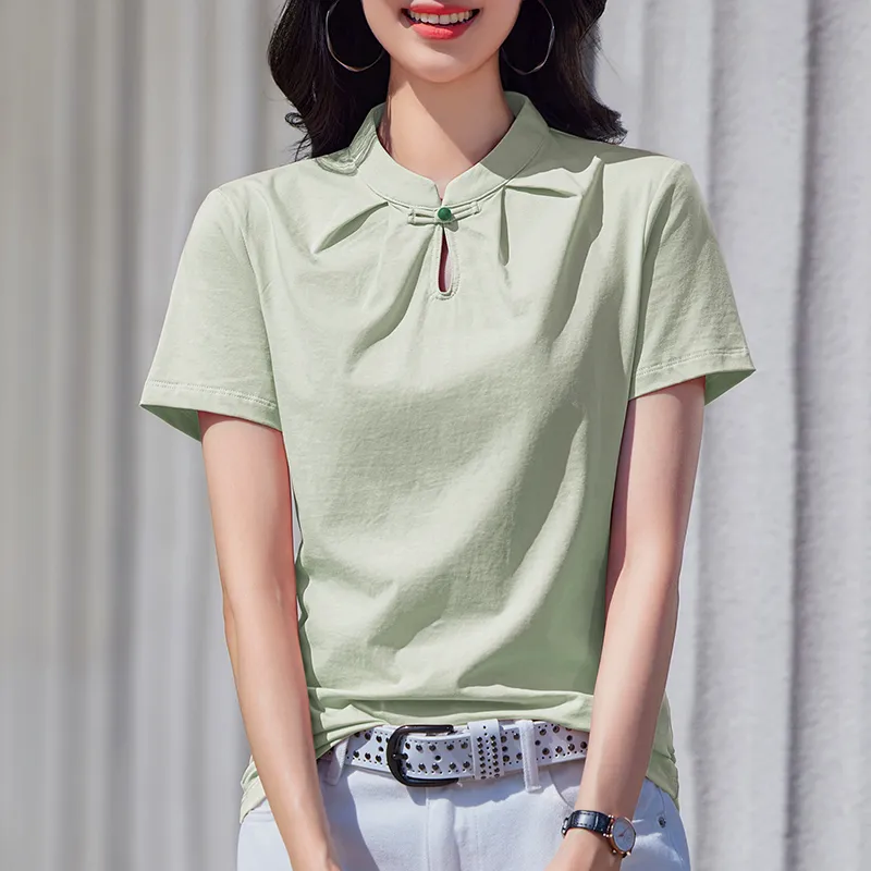 LUYOUYE Set in Sleeve T Shirt Women's-11
