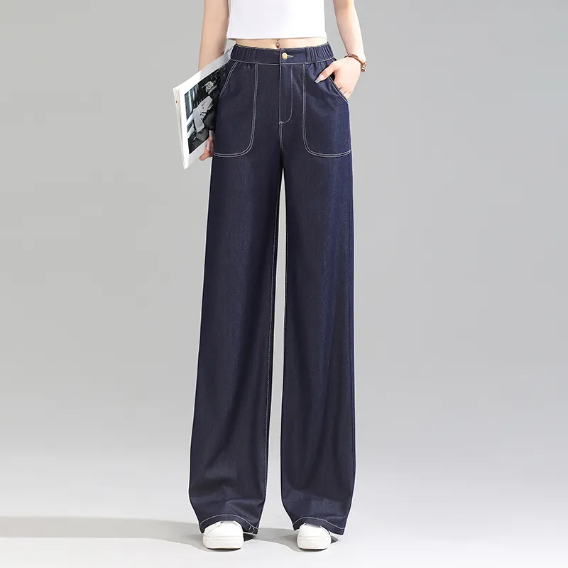 LUYOUYE Jeans Women's Dark Blue-1