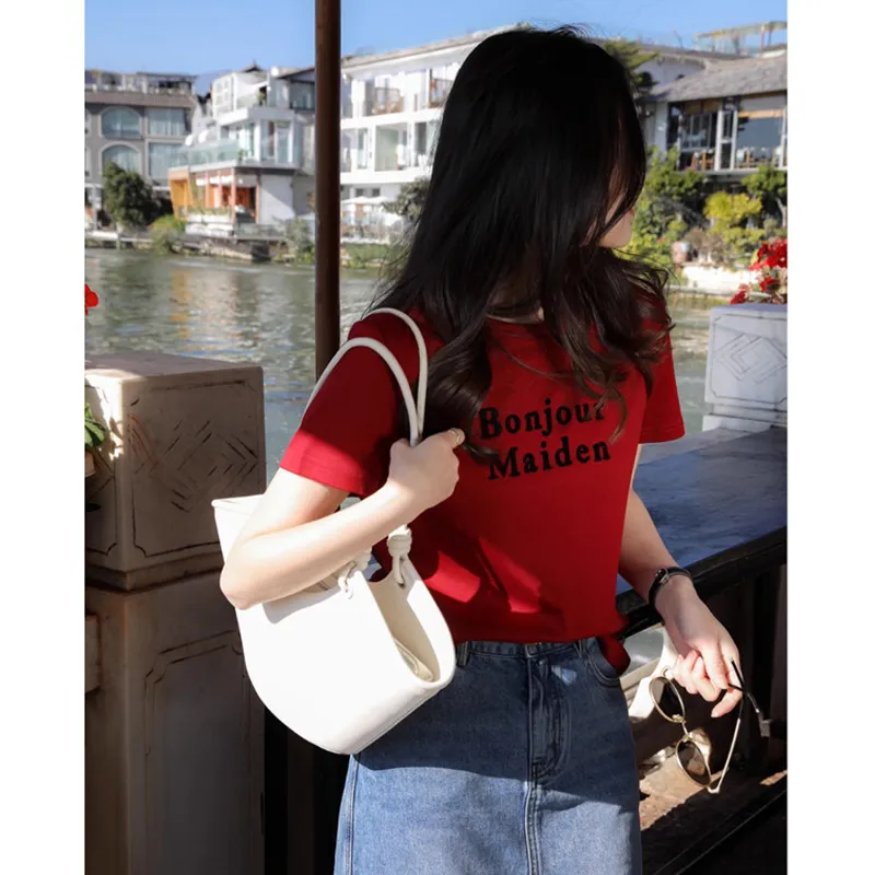 LUYOUYE T Shirts Women's Red-3