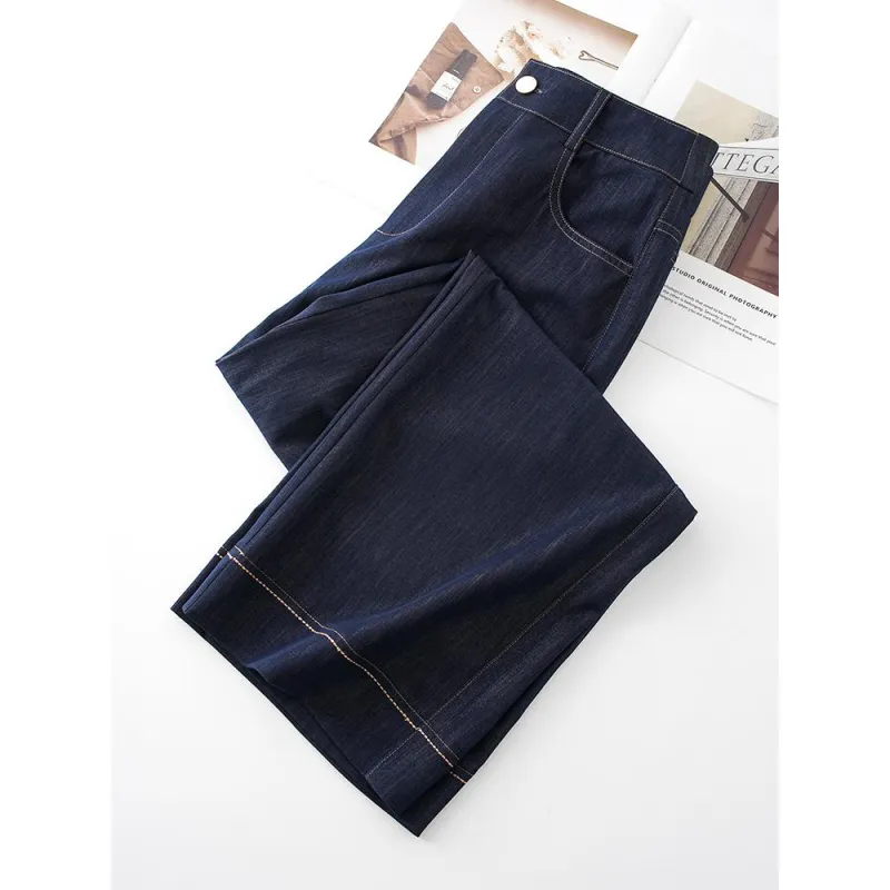 LUYOUYE Jeans Women's Dark Blue-2