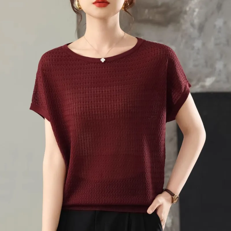 LUYOUYE Batwing Sleeve T Shirt Women's-2