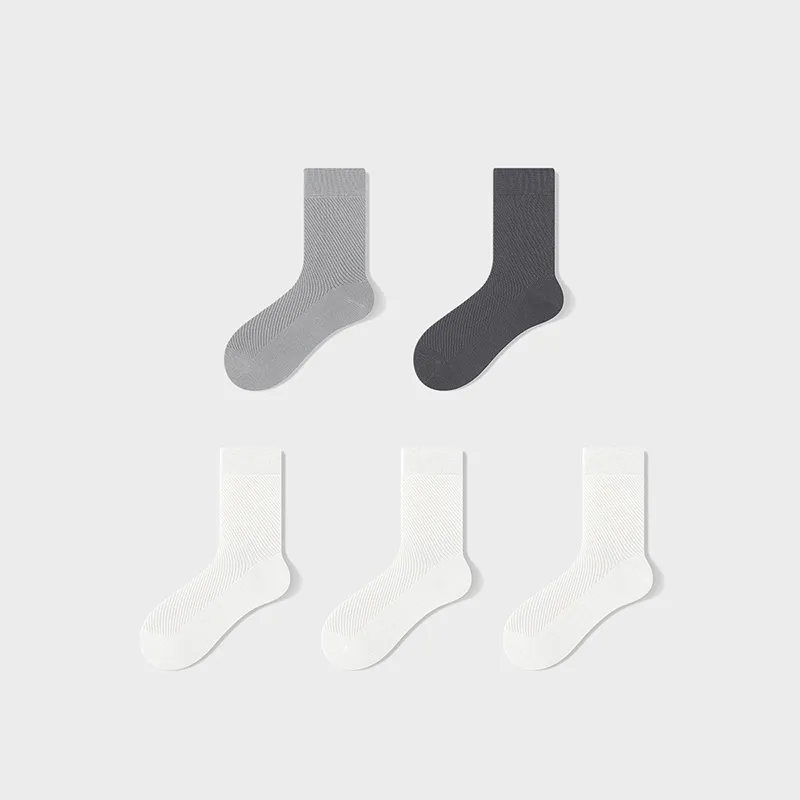 LUYOUYE Mid Calf Socks Men's 5 Pack-3
