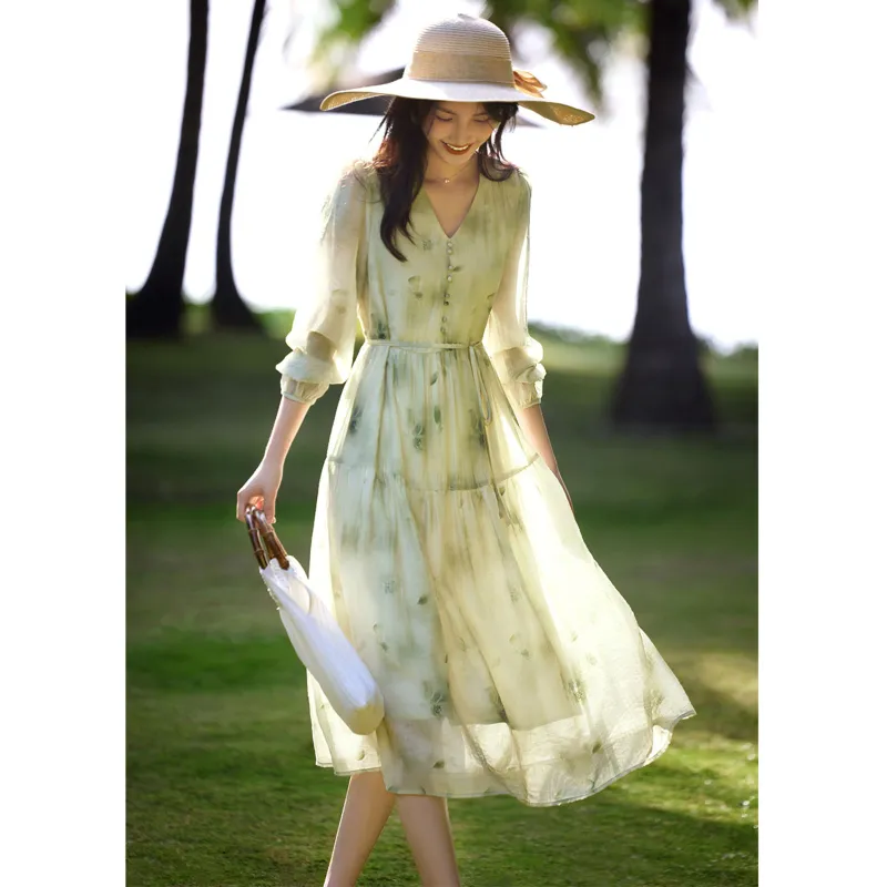 LUYOUYE Long Sleeved Dress Women's-1