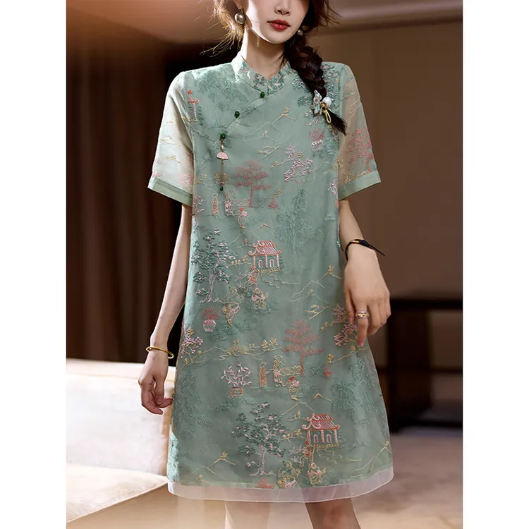 LUYOUYE Short Sleeved Dress Women's-2
