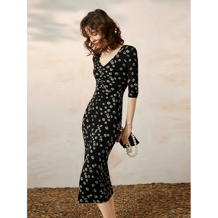 LUYOUYE Short Sleeved Dress Women's-3