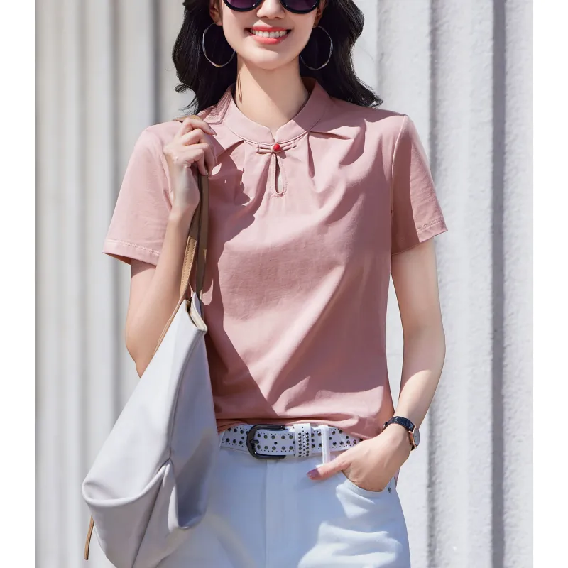 LUYOUYE Set in Sleeve T Shirt Women's-13