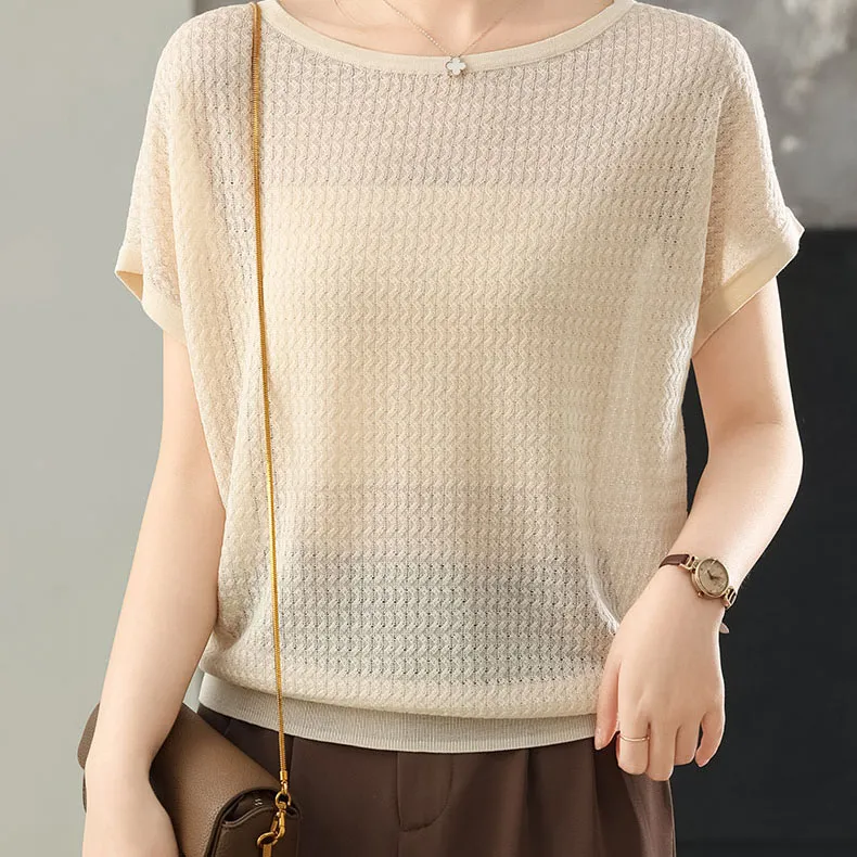 LUYOUYE Batwing Sleeve T Shirt Women's-6